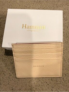 Hammitt Cream Leather Slim Card Holder